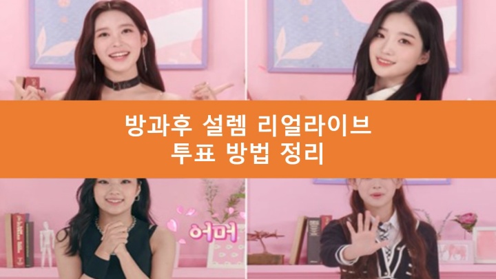 방과후 설렘 리얼라이브 투표방법