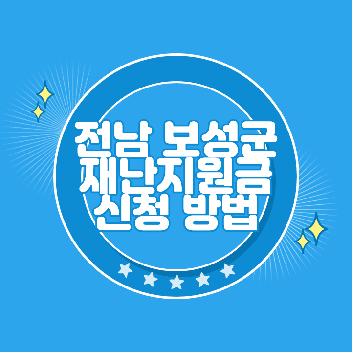 보성 재난지원금 신청